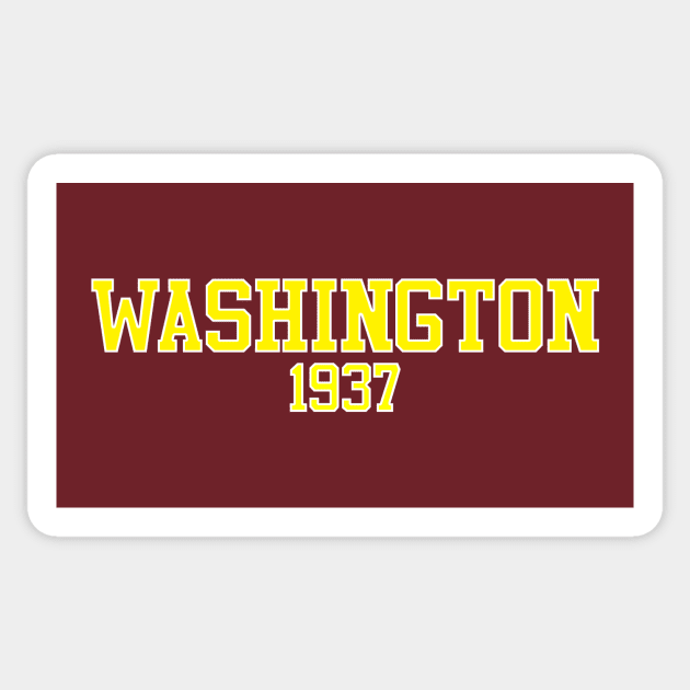 Washington 1937 Sticker by GloopTrekker